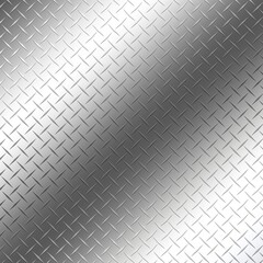 Silver Diamond Plate Metallic Surface Glossy Texture Graphic Background