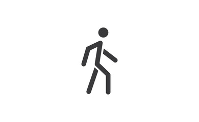 Person walking vector icon. Human figure walk sign.