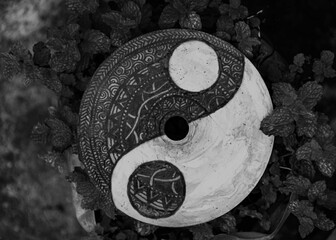 Naklejka premium yin yang symbol