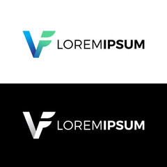 Letter VF logo. Wing. Icon vector.