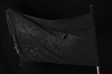old black flag on a black background