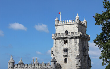 Fototapeta na wymiar Torre de Belém en Lisboa, capital de Portugal