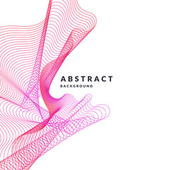 Bright poster with dynamic waves. Modern vector illustration.