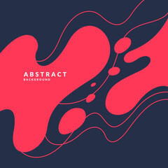 Poster with dynamic waves. Vector illustration in minimal style. Abstract background.