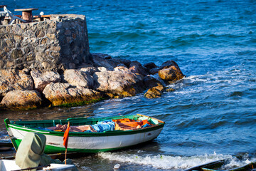 High Detailed Fishing Boat and the Sea Concept