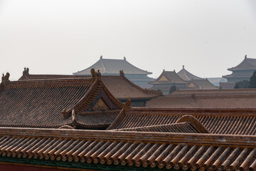 Fototapeta na wymiar February 2019, Beijing, the Forbidden City. The largest palace in the world for nearly five centuries has served as a home for emperors and their families, as well as a ceremonial and political center