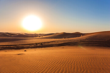 Fototapeta na wymiar Sandwüste im Abendlicht
