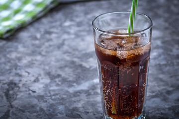 Sweet chilled drink - salvation from hot weather. A cool drink with ice.