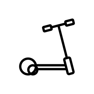 kick scooter vehicle icon vector. kick scooter vehicle sign. isolated contour symbol illustration