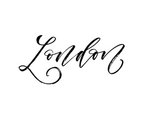 London card. Hand drawn brush style modern calligraphy. Vector illustration of handwritten lettering. 