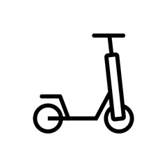 kick scooter transport icon vector. kick scooter transport sign. isolated contour symbol illustration