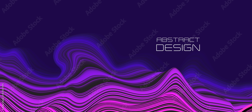 Poster Vector Modern abstract design background Flow motion