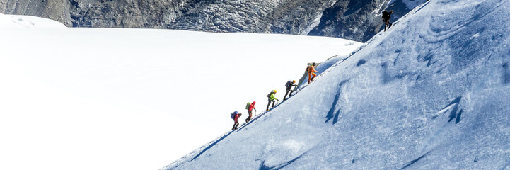 Mont Blanc mountain, White mountain. View from Aiguille du Midi Mount.