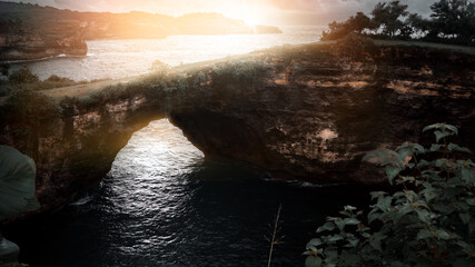 Obraz na płótnie Canvas sunset on the island 