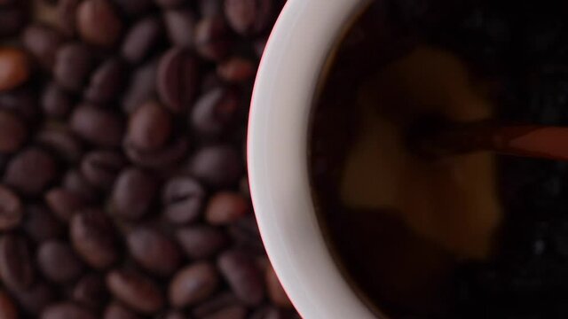 Pourring Coffee Into Glass