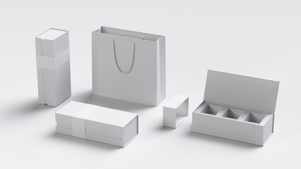 3D rendering gift box handbag
