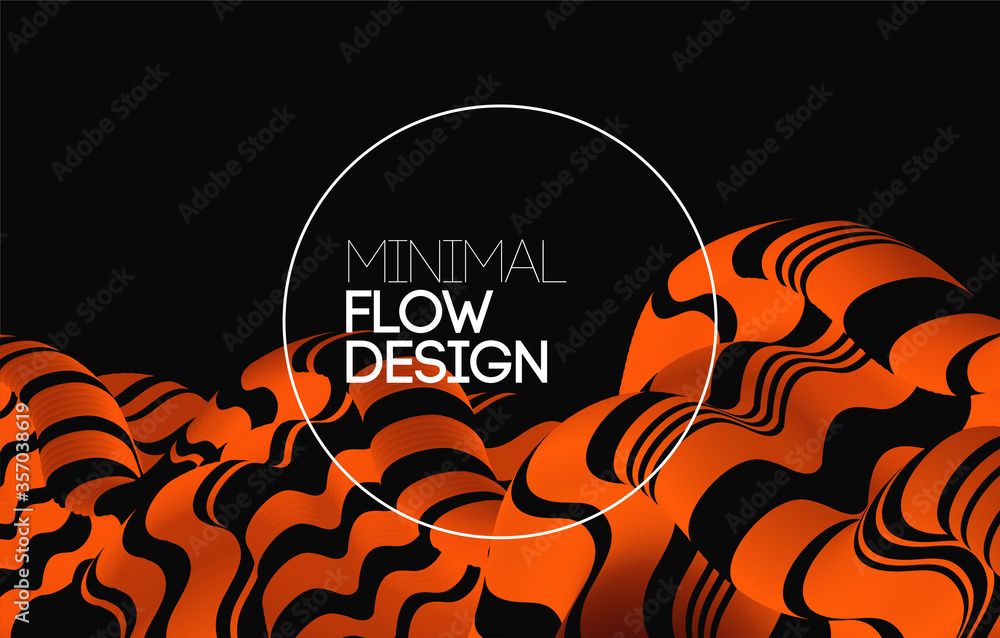 Poster vector modern abstract design background flow motion