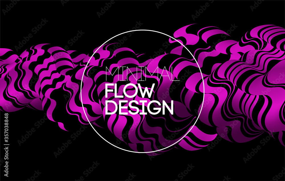 Poster Vector Modern abstract design background Flow motion