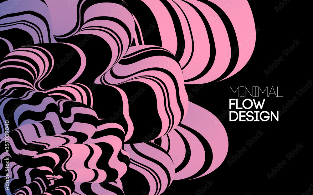 Aufkleber Vector Modern abstract design background Flow motion