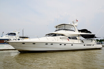luxury yachts in a marina, Ancol, Jakarta, Indonesia