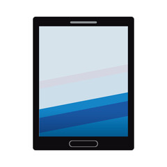 tablet with blue and white stationery template
