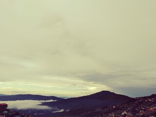 mountain landscape with clouds