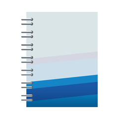 notebook with blue and white stationery template