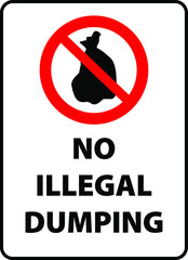 No illegal dumping here warning sign