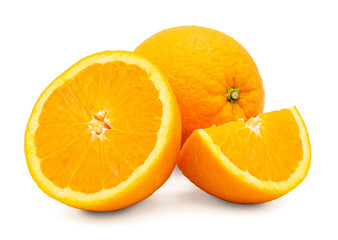 orange fruit isolated on white background  