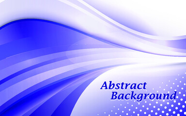 Abstract wavy background in Blue colour - Vector 