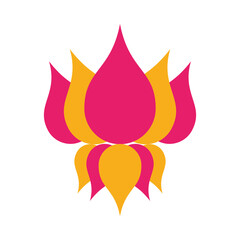 lotus flower hindu decoration icon
