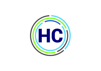 Initial Monogram Letter H C Logo Design Vector Template. HC Letter Logo Design