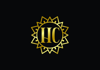 Initial Monogram Letter H C Logo Design Vector Template. HC Letter Logo Design