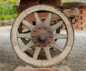 old wagon wheel
