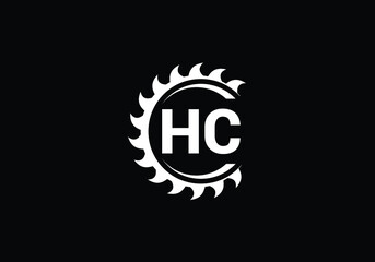 Initial Monogram Letter H C Logo Design Vector Template. HC Letter Logo Design