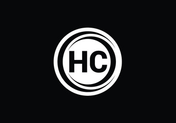 Initial Monogram Letter H C Logo Design Vector Template. HC Letter Logo Design