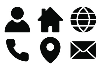 Icons collection for business card