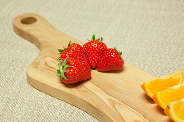 Handmade crafted old hardwood chopping board