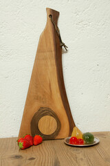 Handmade crafted old hardwood chopping board