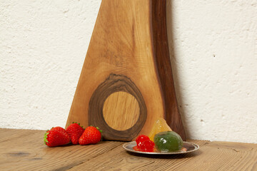 Handmade crafted old hardwood chopping board