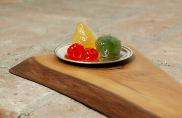Handmade crafted old hardwood chopping board