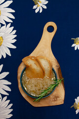 Handmade crafted old hardwood chopping board
