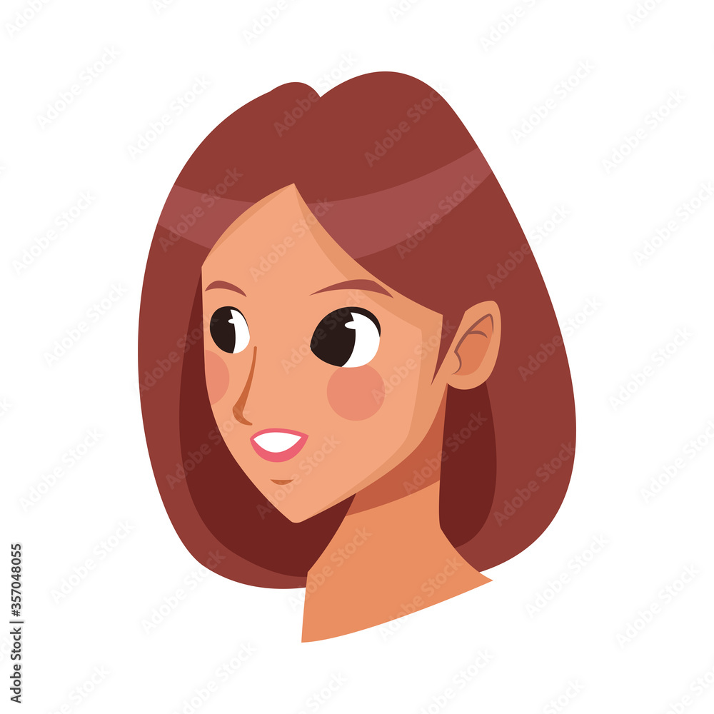 Canvas Prints young woman female head avatar character