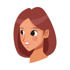 young woman female head avatar character