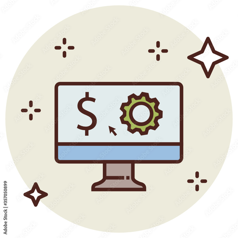 Aufkleber digital printing software vector icon design