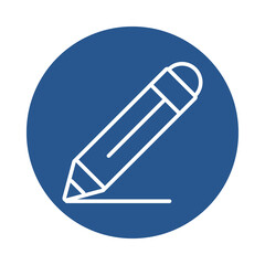 pencil school supply isolated icon
