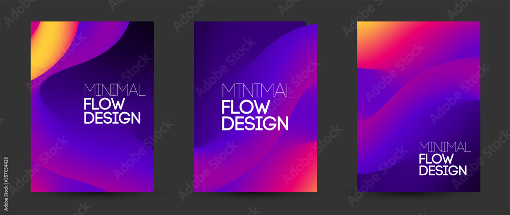 Poster Vector Modern abstract design background Flow motion