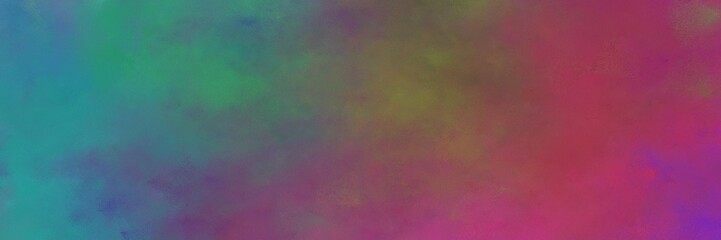 Fototapeta premium beautiful pastel brown, dark moderate pink and teal blue colored vintage abstract painted background with space for text or image. can be used as header or banner