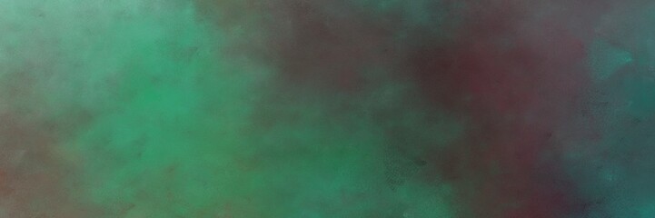 beautiful abstract painting background graphic with dark slate gray, blue chill and sea green colors and space for text or image. can be used as horizontal background graphic