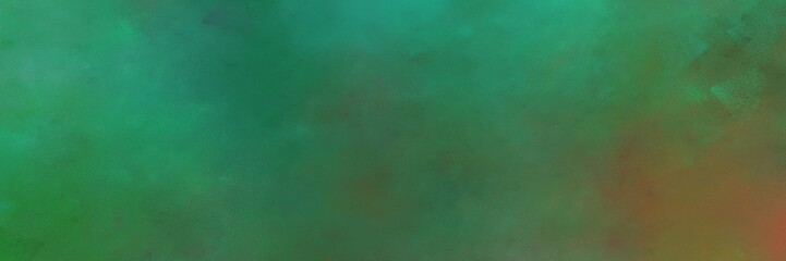 beautiful abstract painting background texture with sea green and brown colors and space for text or image. can be used as horizontal background graphic